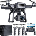 GPS Drones with Camera for Adults 4K Night Vision, 3-Aix Gimbal, 2Mile Long Range, 75Mins Flight Time Professional Drone with 3 Battery, Auto Return+Follow Me+Fly Around+Beginner Mode for Kid
