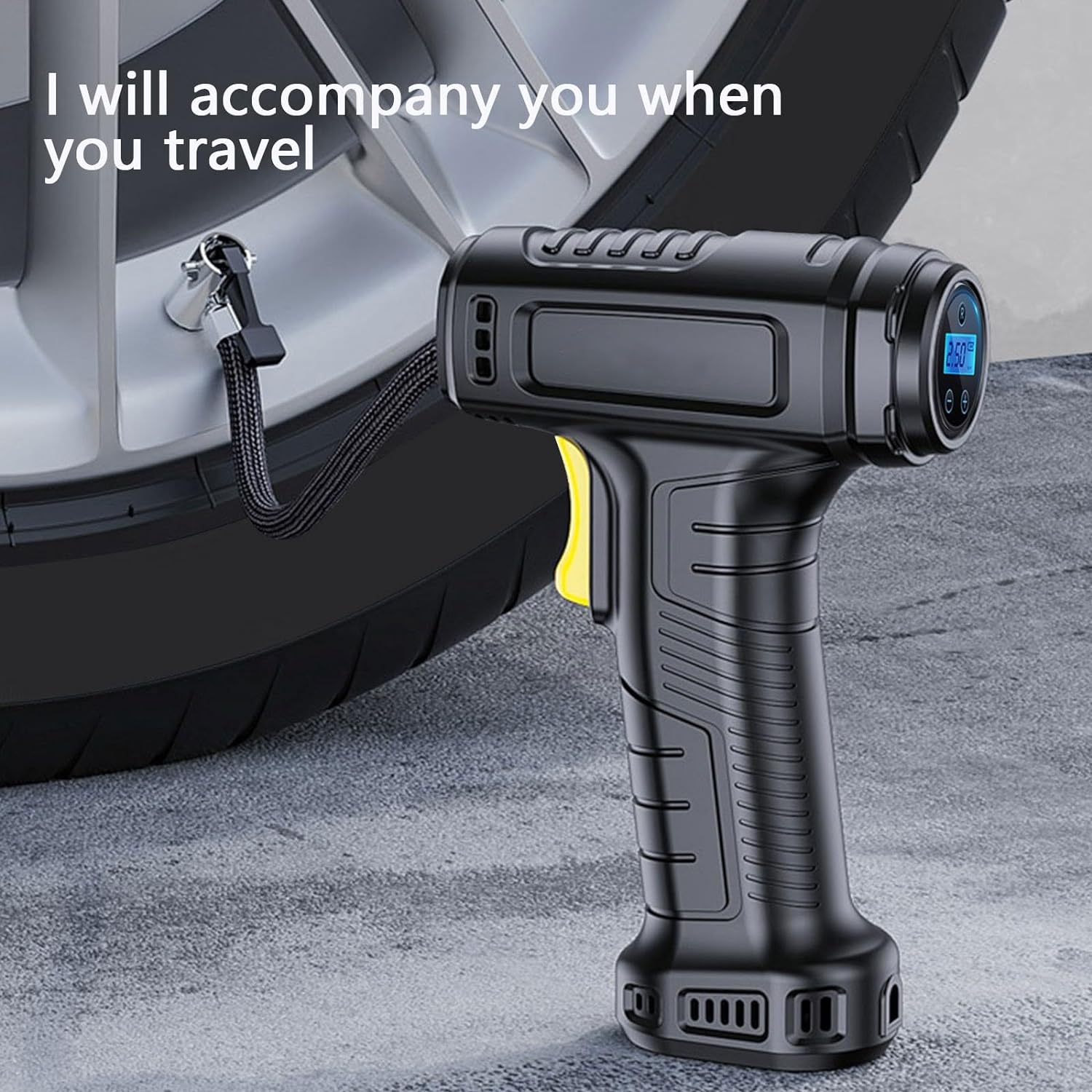 Car Tire Inflator 150PSI Portable 𝖠𝗂𝗋 Compressor 12V 𝖠𝗂𝗋 Compressor With Intelligent Digital Display & LED Light, Car Accessories For Car, Tire, Balloons