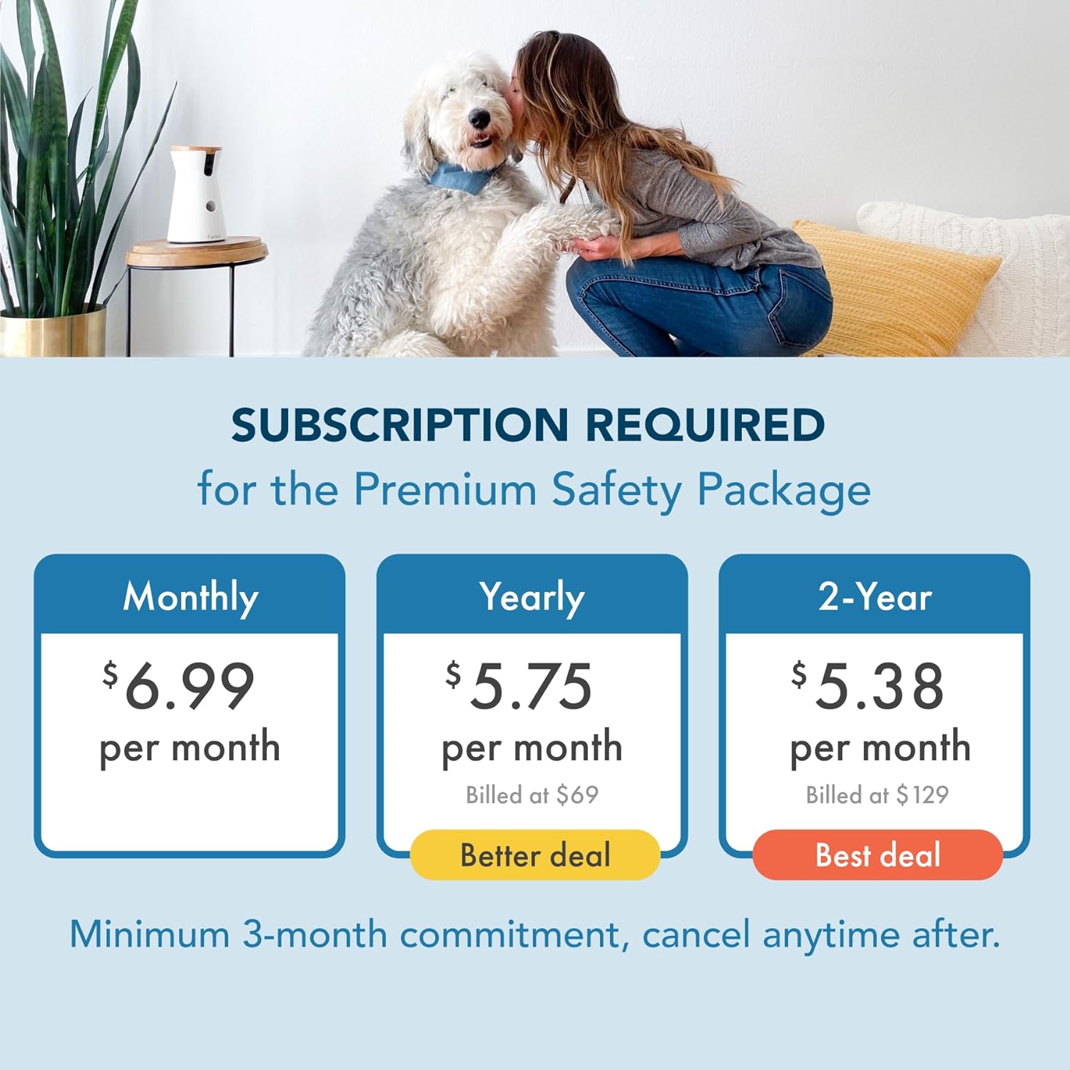 360° Cat Camera: See Your Cat from Anywhere | Rotating 360° Cat Tracking, Treat Toss, Color HD Night Vision, 2-Way Audio, Real-Time Notifications, Designed for Cats | Pet Camera w/Phone App