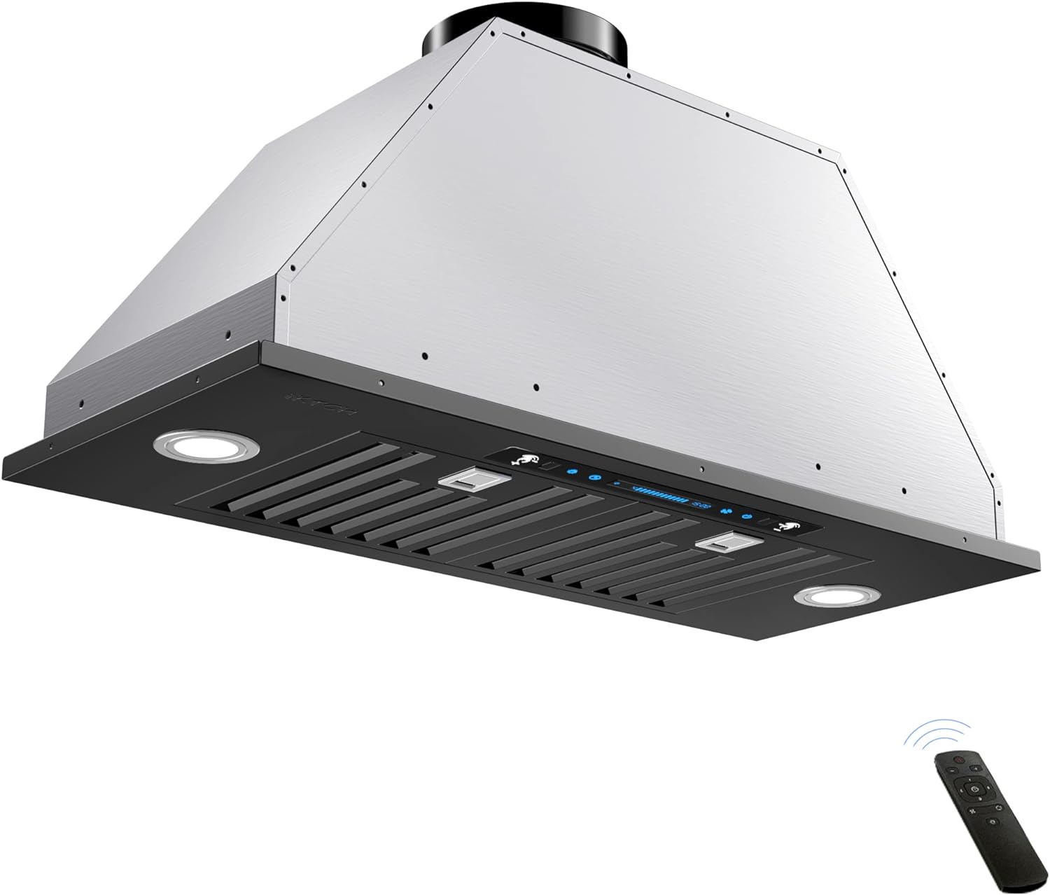 30 inch Built-in/Insert Range Hood 900 CFM, Ducted/Ductless Convertible Duct, Stainless Steel Kitchen Vent Hood with 4 Speed Gesture Sensing&Touch Control Panel(IKB01-30)