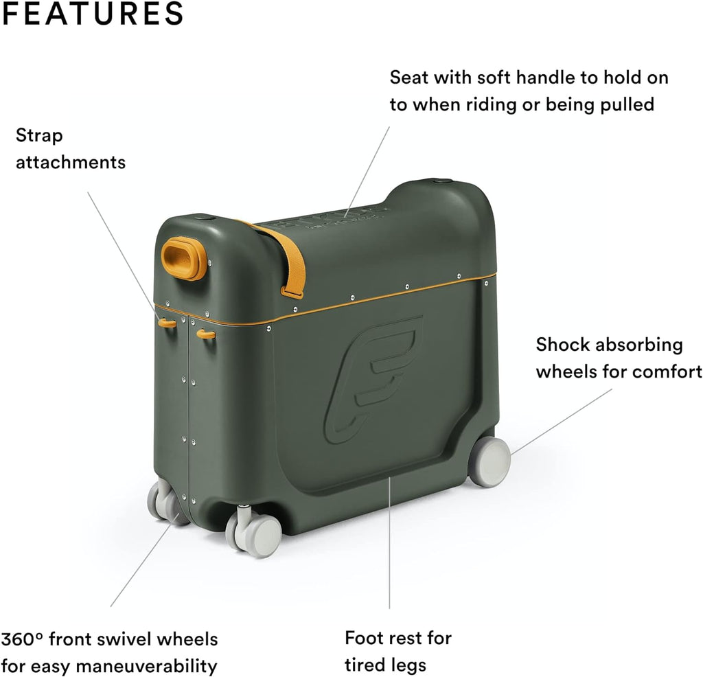 Kids' ride-on luggage and in-flight beds - Help your kids relax and sleep on the plane - Approved by multiple airlines - Best for ages 3 - 7