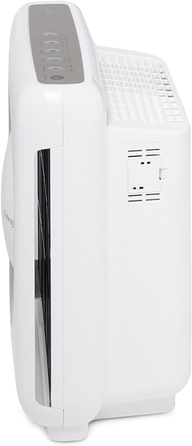 True HEPA Purifier with Air Quality Monitoring, Auto, Timer, Filter Indicator, and Eco Mode, 16.8 x 18.3 x 9.7, White