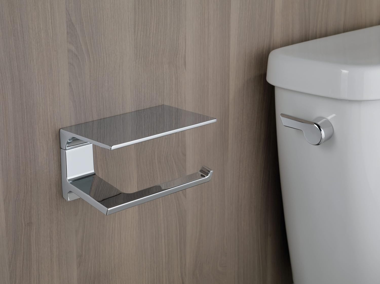 Pivotal Toilet Paper Holder With Shelf, Polished Nickel, Bathroom Accessories, 79956-PN