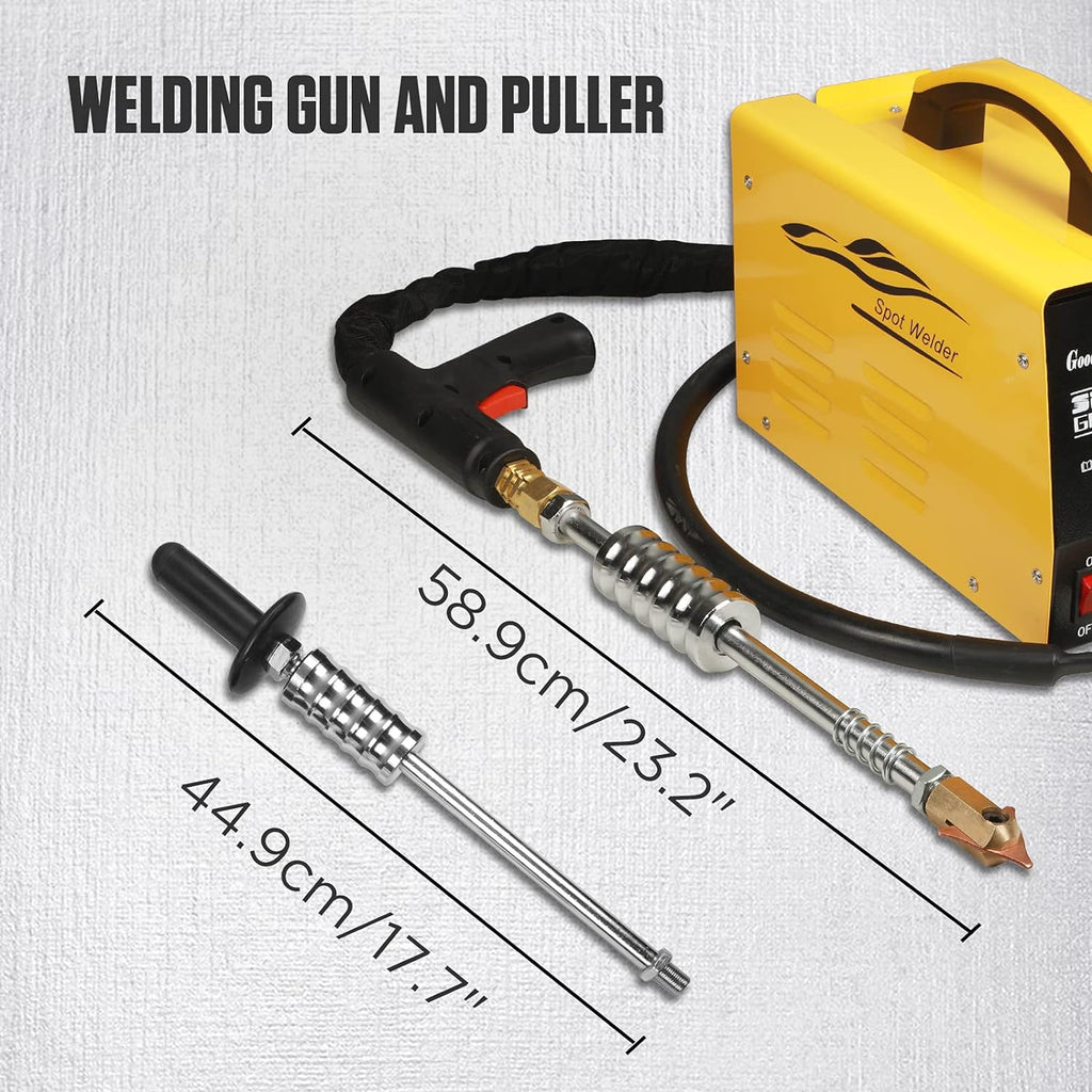 Vehicle Panel Spot Puller Dent Spotter 110V, 3500A Spot Dent Puller Welder, 3KW Car Body Stud Welding Machine Multispot Bonnet Door Repair Tool Kit