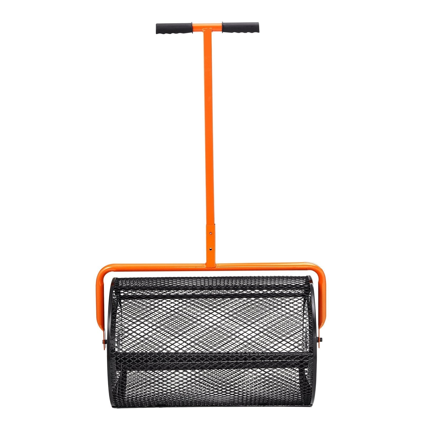 Heavy-Duty 24 Inch Peat Moss Compost Spreader With Adjustable Handle