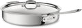 All-Clad D3 3-Ply Stainless Steel Sauté Pan 6 Quart Induction Oven Broiler Safe 600F Pots and Pans, Cookware Silver
