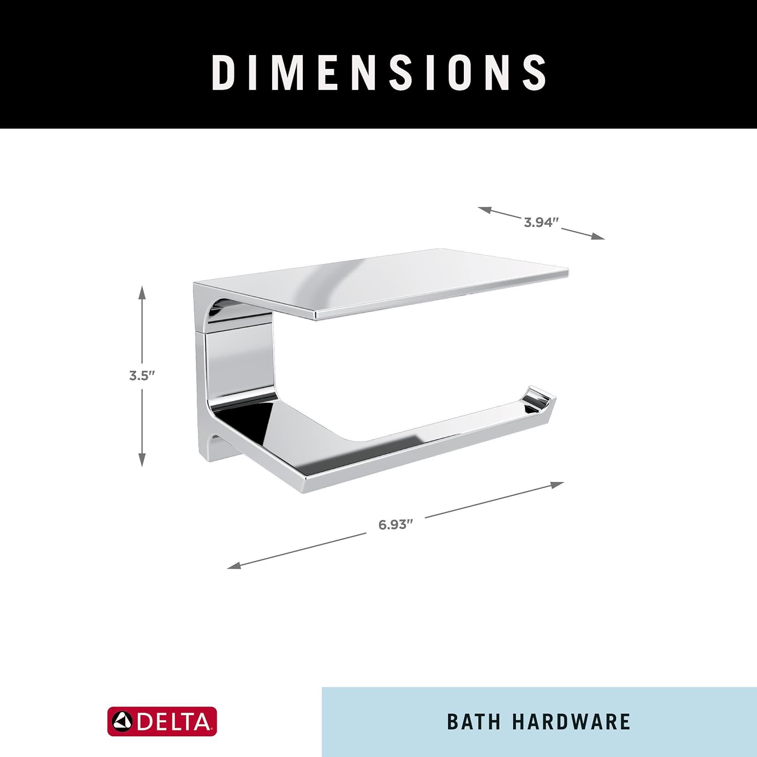 Pivotal Toilet Paper Holder With Shelf, Polished Nickel, Bathroom Accessories, 79956-PN