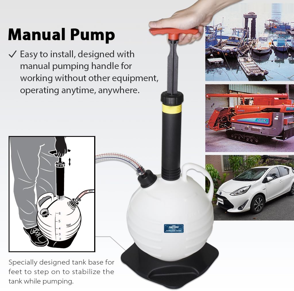 A1139HNUS Patented 12.5L Automatic Transmission Fluid Pump for ATF Filler System with 21 Pieces Taiwan-ATF Filling Adapters, Pneumatic and Manual Operation for Refilling Use