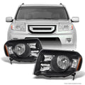 - Change the pair Settings for Honda Pilot SUV black headlight driver left + passenger right